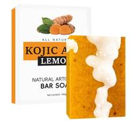 Lemon Turmeric Soap Natural Ingredients Gentle Effective Lemon Kojic Soap for Face and Body All Skin Types Cleaning 100g Turmeric