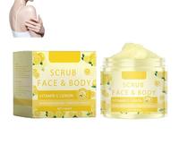 Lemon Vitamin C Body Scrub, Exfoliating Gel for Deeply Cleansing Dead Skin and Blackhead, Moisturizing, Brightening and Whitening with Refreshed Lemon Scent, Minimize Pores, Even Tone (1pcs)