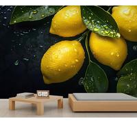 Lemon Wall Murals 400x280cm Fresh Fruit Large Mural Modern Mural Wallpaper for Bedroom Lemon Wall Decor (Not Peel n' Stick)