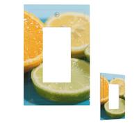 Lemon Wall Plate Cover Modern Decorative 1 Gang Light Switch Cover Unbreakable Receptacle Outlet Covers For Living Room Bedroom Home Decor 1 Gang