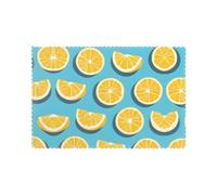 Lemon Wedges 6-Piece Insulated placemat Set Printed placemats Suitable for Kitchens Dining Rooms Parties 12x18in
