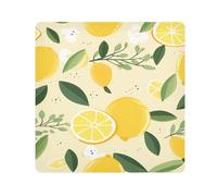 Lemon with Leaf Camera Wrap Cloth, Squares Magic Self-Adhesive Cloth for Lens Camera Anti-Scratch Lens Protector Makeup Wrap Cloth Bag 13.8" x 13.8"