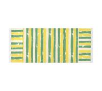 Lemon Yellow Green Stripe Pattern lace edge Washing Machine Top Cover with side bag sturdy Washer and Dryer Covers for the Top for Laundry Room Kitchen Fall Decor Halloween Decor 51.2x22in