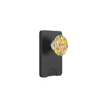 Lemon Yellow Pink Stripes Preppy Aesthetic Summer Cute PopSockets PopWallet for MagSafe