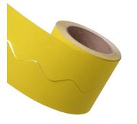 Lemon Yellow School Display Paper Border Scalloped Edge Roll 100 Metre Pack Size : 1 Roll