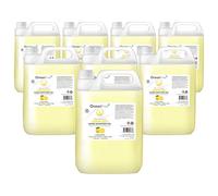 Lemon Zest Hand Sanitiser Gel - 5L Litre - 70% Alcohol - Made in the UK (Pack of 8)