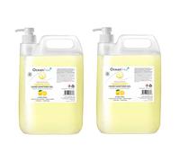 Lemon Zest Hand Sanitiser Gel - 5L Litre with Pump - 70% Alcohol - Made in the UK (Pack of 2)