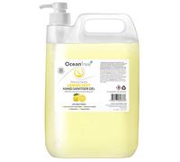 Lemon Zest Hand Sanitiser Gel - 5L Litre with Pump - 70% Alcohol - Made in the UK (Single)