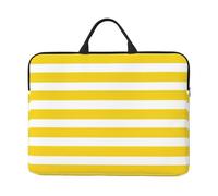 Lemon Zest Yellow Stripes Pattern Print 14in Laptop Case Sleeve Notebook Cover Bag For Daily Work Business Trips Bag Case