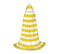 Lemon Zest Yellow Stripes Pattern Print Hooded Cloak Teens Kids Adults Halloween Gothic Variety Carnival Cosplay Costume