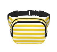 Lemon Zest Yellow Stripes Pattern Print Stylish and Practical Waist Bag,Adjustable,Perfect for Travel,and Outdoor Activities