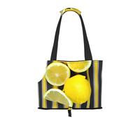 Lemon Zest Yellow Stripes print Puppy Carrier Dog Walking Bags Pets Dogs Carrier Bags for small Dogs and Cat and Rabbit