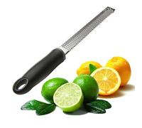 Lemon Zester & Grater for Cheese, Ginger, Garlic, Nutmeg with Length of 12.7" (Black).Nutmeg