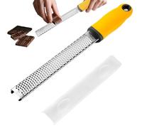 Lemon Zester & Grater for Cheese, Ginger, Garlic, Nutmeg with Length of 12.7" (Yellow)