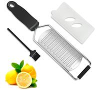 Lemon Zester Kitchen Cheese Grater Vegetable Slicer for Parmesan Cheese Lemon, Garlic, Nutmeg, Chocolate, Fruits, Ginger - Cheese Shredder & Sharp Stainless Steel Blade
