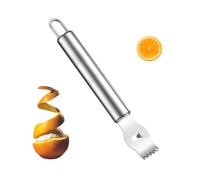 Lemon Zester Peeler, Professional Lemon Zester with Canelle Knife Stainless Steel Lemon Slice for Gin Cocktails, Lime Oranges, Kitchen Tool (Stainless Steel Handle, 6.5 Inch),Orange Peeler Tool