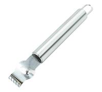 Lemon Zester Peeler, Professional Lemon Zester with Canelle Knife Stainless Steel Lemon Slice for Gin Cocktails, Lime Oranges, Kitchen Tool (Stainless Steel Handle, 6.5 Inch), Silver