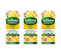 Lemon Zing Concentrated Disinfectant, Kills 99.9% Viruses & Bacteria, 500ml, Pack of 3