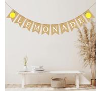 Lemonade Banner for Lemonade Stand Decorations, Lemon Sign Garland, Lemon Themed Bridal Shower Birthday Party Supplies Favor, Summer Party Decor