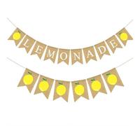 Lemonade Banner for Lemonade Stand Decorations, Lemon Sign Garland, Lemon Themed Bridal Shower Birthday Party Supplies Favor, Summer Party Decor