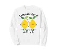 Lemonade-Level Love Cute Lemon Couple Funny Quote Sweatshirt