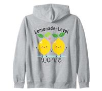 Lemonade-Level Love Cute Lemon Couple Funny Quote Zip Hoodie