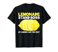 Lemonade Stand Boss - My Lemons are The Zest Value Graphic T-Shirt, Men, Black, L