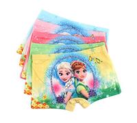 LEMONBABY Little Kids boys Girls Unicorn Assorted Boxer Soft Cotton Panties Boyshorts Briefs (Pack of 5), Frozen, 7-8 Years