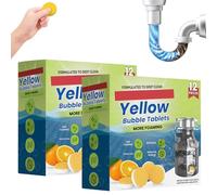 Lemonblast Drain Cleaner Tablets, Powerful Lemon Blast Yellow Bubble Tablets, Kitchen Sink Drains and Pipe Cleaner,For Kitchen and Toilet Pipelines