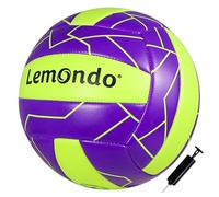 Lemondo Soft PU Volleyball - Size 5 with Ball Pump - Waterproof Play Ball for Beach, Training, Indoor & Outdoor - Comfortable Grip (with Pump)