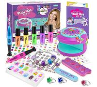LemonDream Kids Nail Art Kit for Girls, Gifts for Girl Nail Varnish Set, Girls Toys Age for 6-12,Presents Girl Nail Varnish Set with Charm Bracelet Making Kits for Birthday Christmas Party