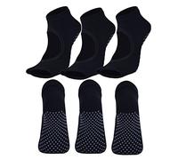 LemonGirl 2/3 Pairs Non-Slip Yoga Socks for Women Toeless Pilates Socks Ideal for Yoga Pilates US 5-9.5
