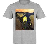 Lemongrab The Scream Men's T Shirt Grey