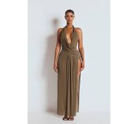 LEMONLUNAR Women's The Aisling Maxi Dress Khaki | Size: XS LEMONLUNAR Khaki XS