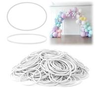 LemonRoad 200 Pcs White Rubber Bands 3.15 Inch Folded Length Elastic Tying Bands Heavy Duty for Balloon Arch Garland Background Curtain Decoration Fixing and Connecting Office Kitchen Home