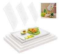LemonRoad 30 Count Disposable Cutting Board Sheets Flexible Plastic Cutting Mats Portable Large Chopping Boards for Kitchen Cooking Traveling Camping BBQ 3 Size, 16.5 x 12 In, 15 x 12 In, 13 x 9.5 In