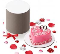 LemonRoad 50 Pcs 4 Inch Mini Cake Boards Round Cake Base Proof Grease Mousse Cupcake Base Disposable Circle Plate Dessert Displays Tray for Kitchen Baking Caking Pizza Dessert (White)