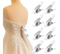 LemonRoad 8 Pack Dress Clips Clothing Clamps for Fitting Bridal Seamstress Mannequin Heavy Duty Fixed Clamp Wedding Photographer Fashion Designers Dress Makers Salespeople (1.97'')