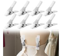 LemonRoad 8 Pack Dress Clips Clothing Clamps for Fitting Bridal Seamstress Mannequin Heavy Duty Fixed Clamp Wedding Photographer Fashion Designers Dress Makers Salespeople (4.17 Inch)