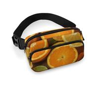Lemons And Oranges Fanny Pack Waterproof External Pocket Portable Waist Pack Outdoor Adjustable Strap Lightweight Waist Bag for Workout Traveling Casual Running Hiking Cycling