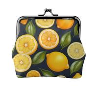 lemons and oranges Print Exquisite Versatile Kiss Lock Coin Purse Cute Small Zipper Wallet for Coins Cards