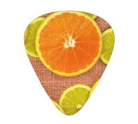 lemons and oranges print Guitar Picks 12 Pack Assorted Thickness for Guitar,ukulele,0.46/0.71/0.96mm