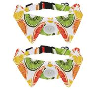 Lemons and Sliced Fruits Summer Background Dog Collar Bowtie, Comfortable Adjustable Dog Bow Tie Collar for Small Boys and Girls Pets