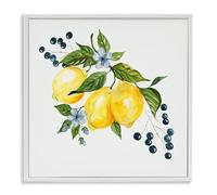 Lemons Blossoms Berries Botanical, 17 x 17 Inch Framed Gi Print