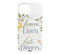 Lemons Linen and Late Dinners Italian Summer Amalfi Coast Case for iPhone 15 Plus
