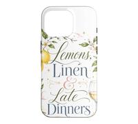 Lemons Linen and Late Dinners Italian Summer Amalfi Coast Case for iPhone 16 Pro