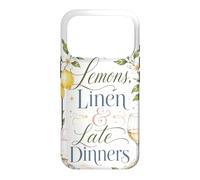 Lemons Linen and Late Dinners Italian Summer Amalfi Coast Case for iPhone 17 Pro