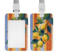 Lemons on A Branch ID Badge Holder Retractable Clip Card Holder Card Protector Name Badge Name Tag for Work Office Doctor Nurse