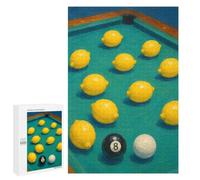 Lemons on A Pool Table Jigsaw Puzzle, 1000 PCS, Indoor Activity for The Home, An Absorbing Project for Relaxed Weekends, at Home