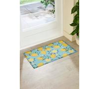 Lemons on Blue Indoor Outdoor Doormat (70 x 40cm) Artsy Mats Blue 40cm x 70cm